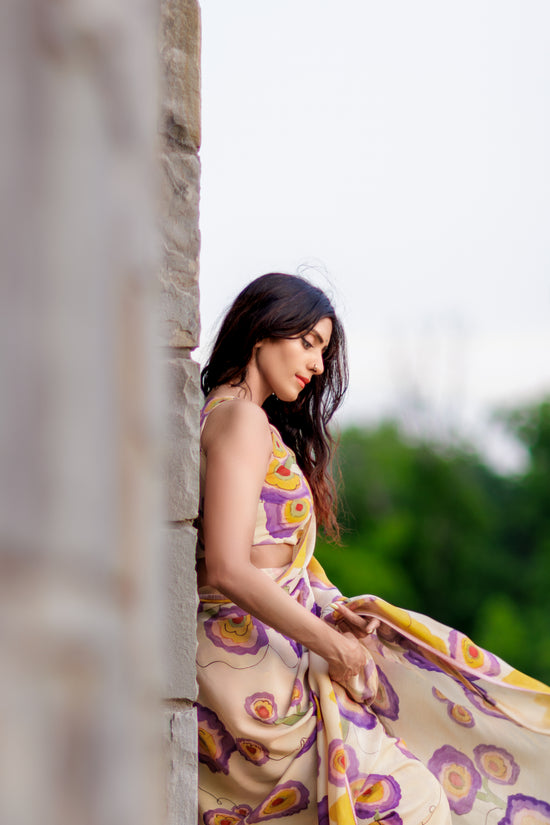 Chaitra — Hand Painted Kalamkari Saree