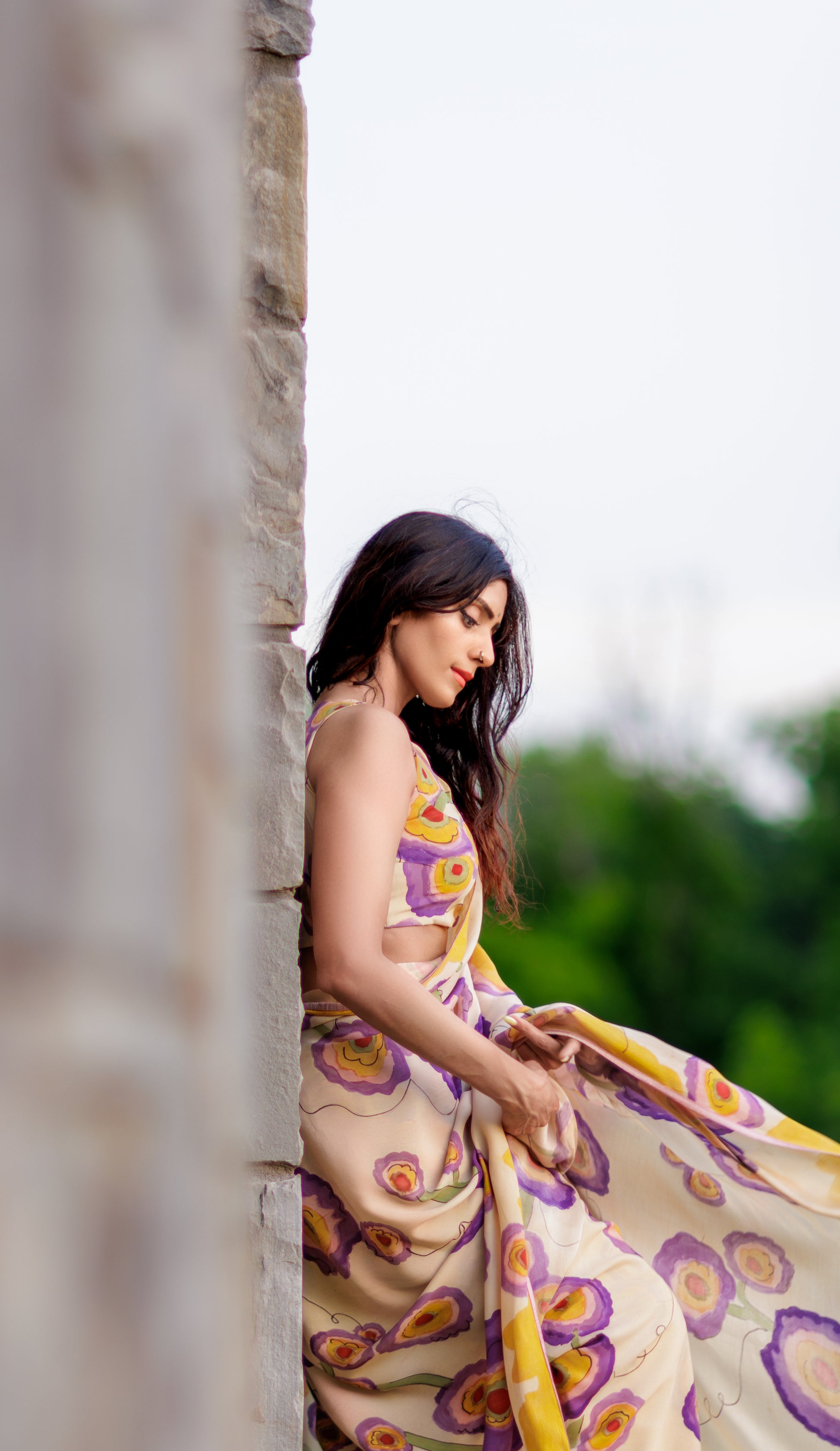 Chaitra — Hand Painted Kalamkari Saree