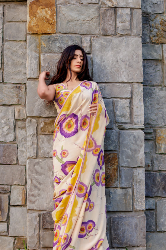 Chaitra — Hand Painted Kalamkari Saree