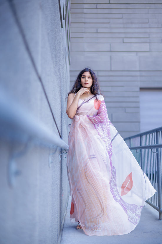 Ēka | Abstract Organza Designer Saree