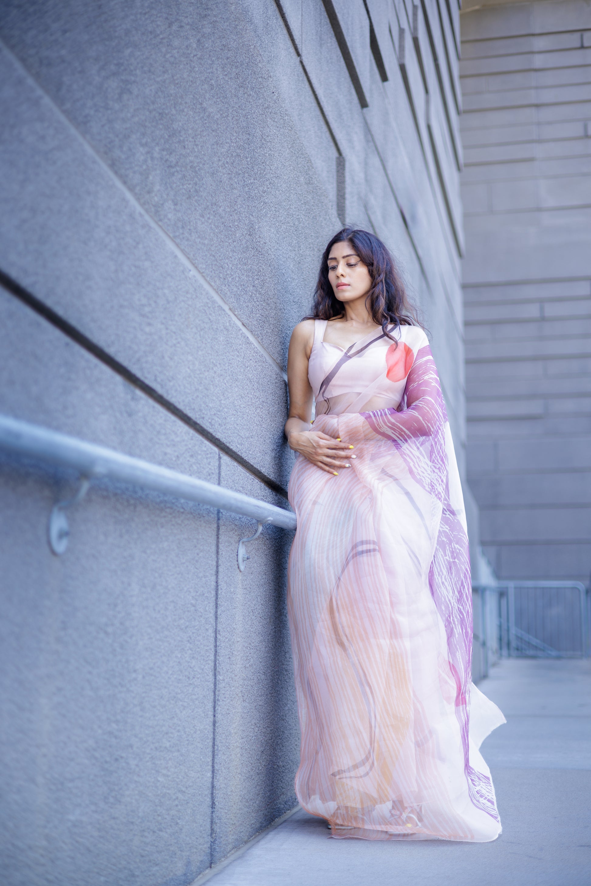 Ēka | Abstract Organza Designer Saree