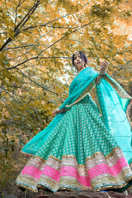 Multi-Color Hand-Embroidered Lehenga Set – Shop Online USA