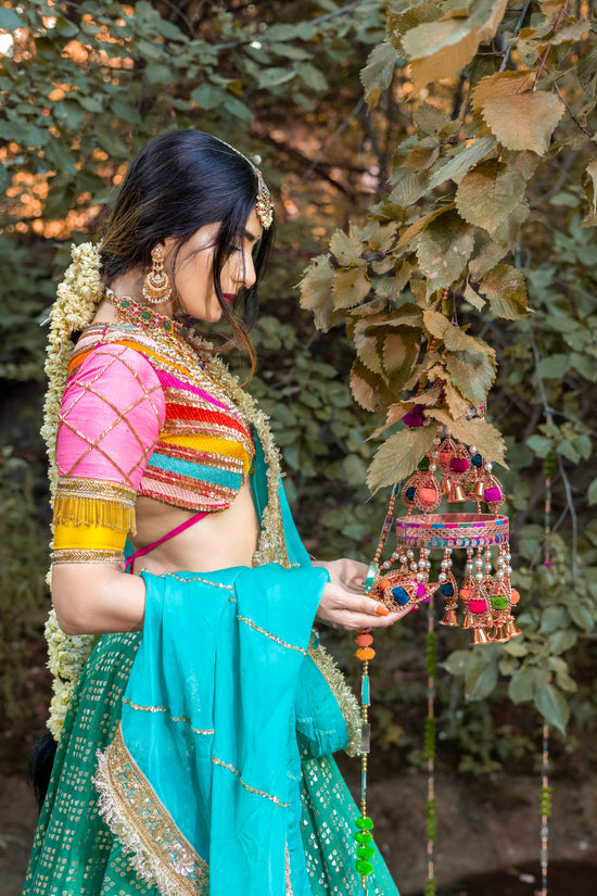Multi-Color Hand-Embroidered Lehenga Set – Shop Online USA