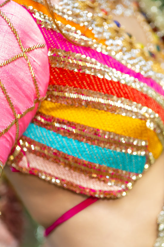 Multi-Color Hand-Embroidered Lehenga Set – Shop Online USA