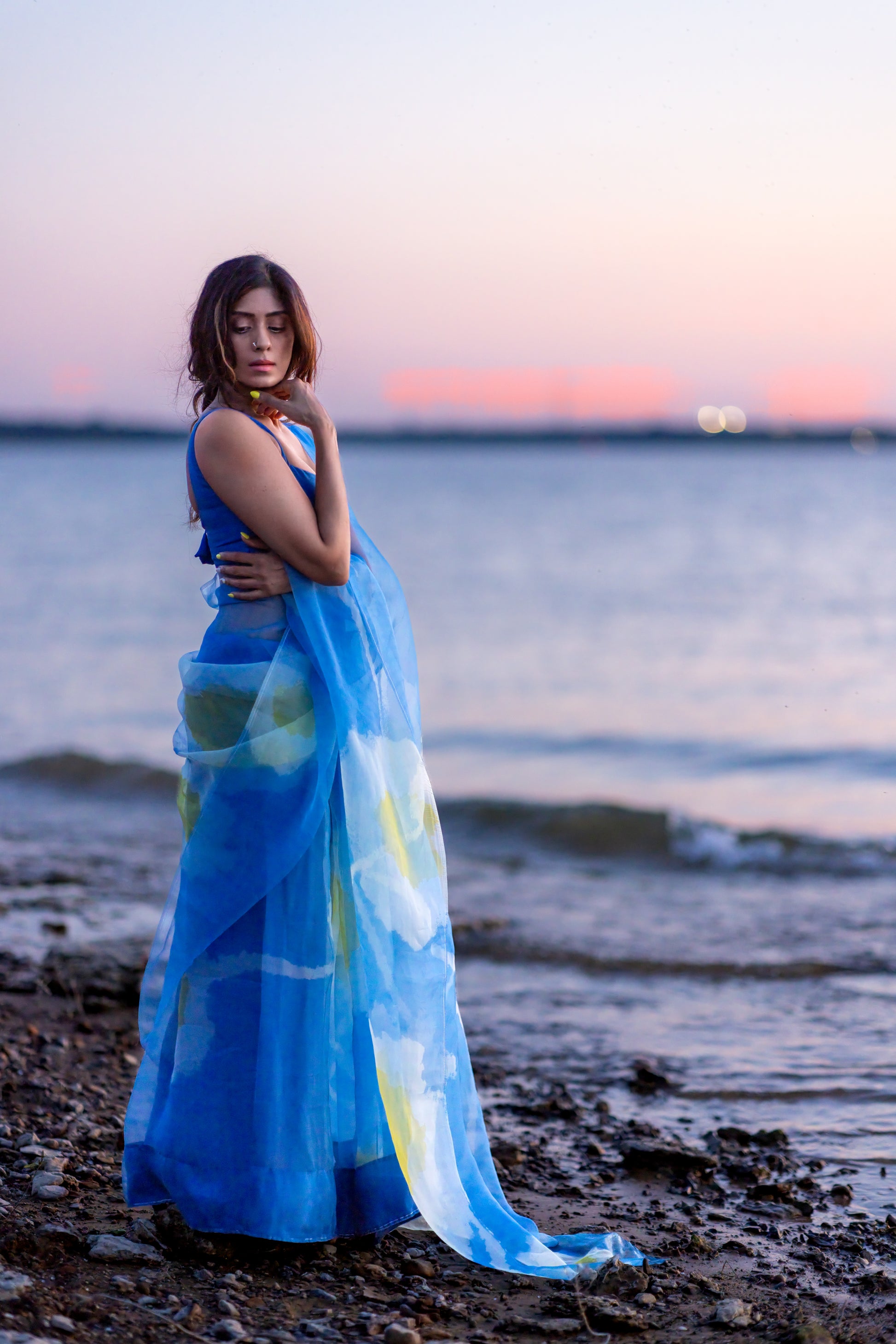 Luxury organza designer saree in dallas