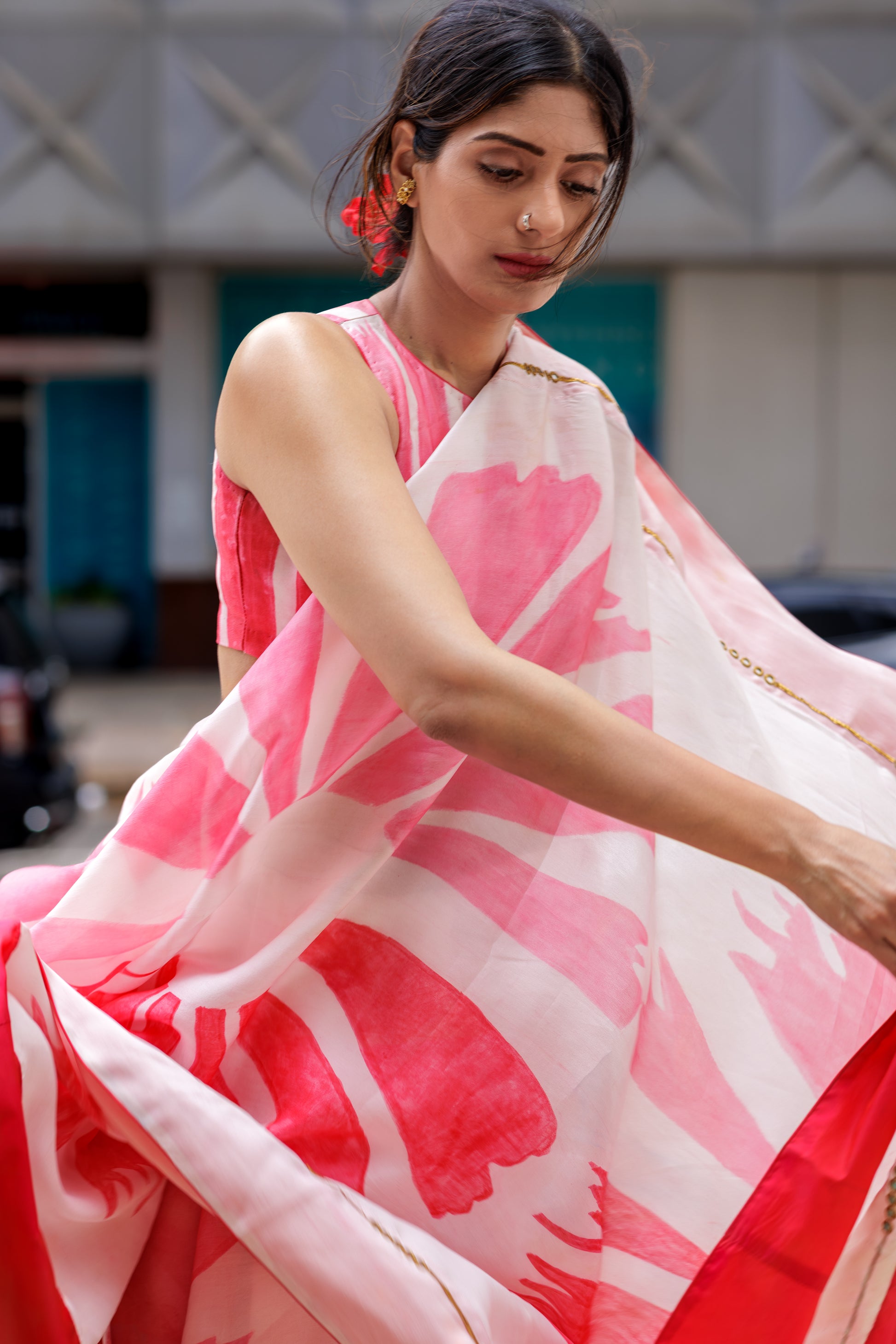 Buy artisanal sarees by Ojasi design studio in Dallas
